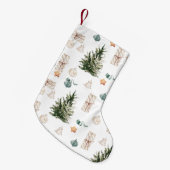 Petite Chaussette De Noël Motif de Noël branché | Aquarelle (Devant (Accrochage))