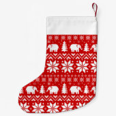 Petite Chaussette De Noël Motif de Noël des petits éléphants (Dos)