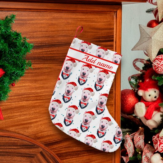 Petite Chaussette De Noël Motif de Noël du chien de Tirer de mûre