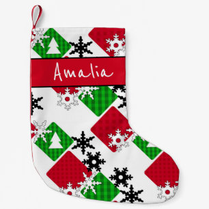 Petite Chaussette De Noël Motif de Noël, nouvel an, Noël, patchwork