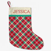 Petite Chaussette De Noël Motif de Noël rouge rétro (Devant)