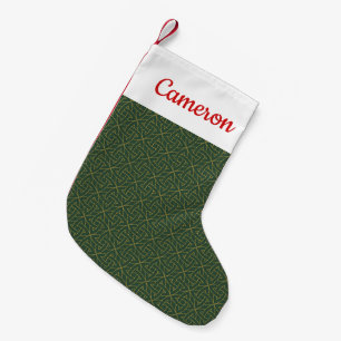 Petite Chaussette De Noël Motif de noeud celtique tissé