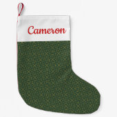 Petite Chaussette De Noël Motif de noeud celtique tissé (Devant)