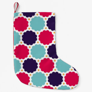 Petite Chaussette De Noël  motif de nuage de géométrie coloré moderne, 