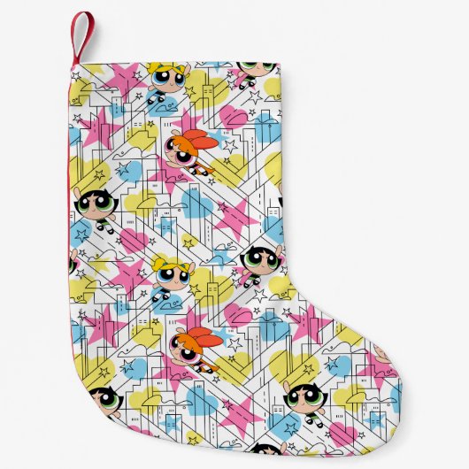 Petite Chaussette De Noël Motif de Powerpuff Girls Townsville (Devant)