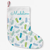 Petite Chaussette De Noël Motif de rotation| Ajouter votre nom (Devant)