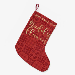 Petite Chaussette De Noël Motif de tapisserie galloise, Couverture de carref