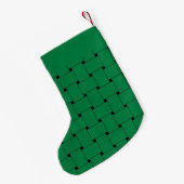 Petite Chaussette De Noël Motif de tissage vert (Dos (Accrochage))