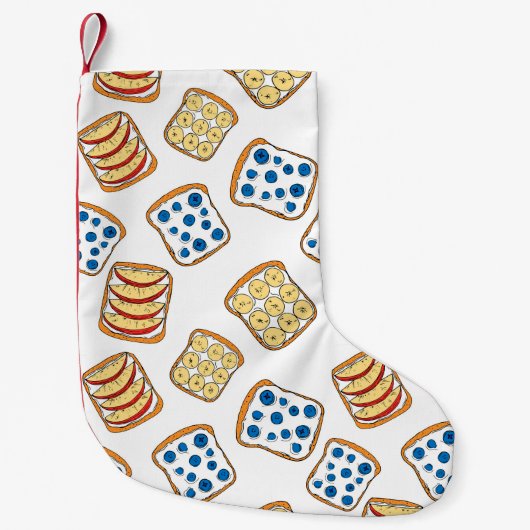 Petite Chaussette De Noël Motif de toast (Devant)