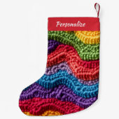 Petite Chaussette De Noël Motif de tricot au tricot à l'ancienne Noël (Dos)