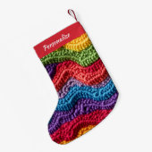 Petite Chaussette De Noël Motif de tricot au tricot à l'ancienne Noël (Dos (Accrochage))