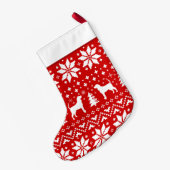 Petite Chaussette De Noël Motif de vacances de silhouettes de chien de (Dos (Accrochage))