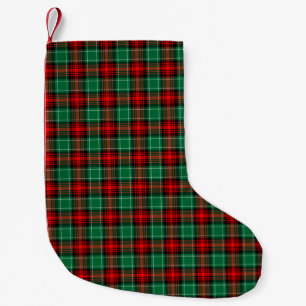 Petite Chaussette De Noël Motif de vacances Red Green Plaid