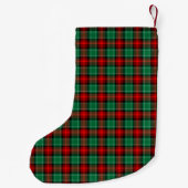 Petite Chaussette De Noël Motif de vacances Red Green Plaid (Dos)