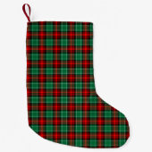 Petite Chaussette De Noël Motif de vacances Red Green Plaid (Devant)