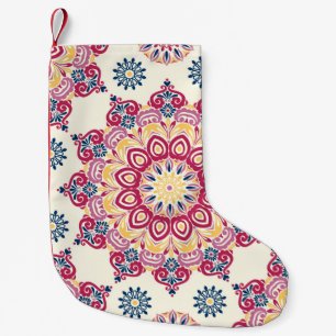 Petite Chaussette De Noël Motif décorative sans couture. Vintage. Pat orient