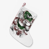 Petite Chaussette De Noël Motif des Blue Galloping Horses de la Marine (Devant (Accrochage))