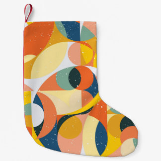 Petite Chaussette De Noël Motif d'illustration minimaliste géométrique avec