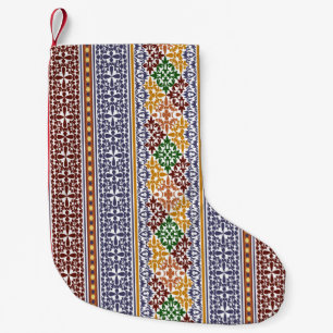 Petite Chaussette De Noël motif ethnique élégant