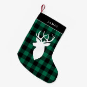 Petite Chaussette De Noël Motif Festif vert Plaid (Devant (Accrochage))