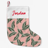 Petite Chaussette De Noël Motif Feuille du jardin tropical (Devant)