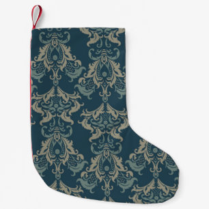 Petite Chaussette De Noël Motif floral baroque. ornement floral classique. v