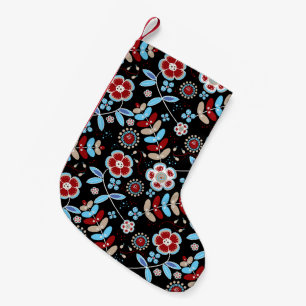 Petite Chaussette De Noël Motif floral de gens audacieux