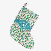 Petite Chaussette De Noël Motif floral naturel mignon de cactus (Devant (Accrochage))