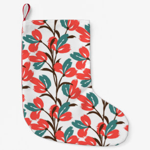 Petite Chaussette De Noël Motif floral sans soudure. Joli arrière - plan flo