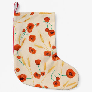 Petite Chaussette De Noël Motif floral sauvage sans couture sur un arrière -