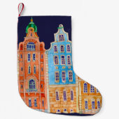 Petite Chaussette De Noël Motif frontalier transparent et architectural sur (Devant)