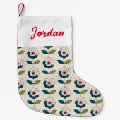 Petite Chaussette De Noël Motif Fun Jardin Retro (Devant)