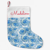 Petite Chaussette De Noël Motif Fun Shell| Ajouter votre nom (Devant)