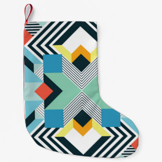 Petite Chaussette De Noël Motif géométrique Abstrait moderne.
