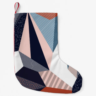 Petite Chaussette De Noël Motif géométrique créatif avec différentes formes