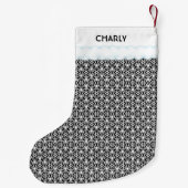 Petite Chaussette De Noël Motif géométrique moderne (Dos)