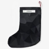 Petite Chaussette De Noël Motif géométrique noir (Dos)