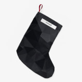 Petite Chaussette De Noël Motif géométrique noir (Devant (Accrochage))