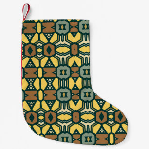 Petite Chaussette De Noël Motif géométrique rétro unique, couteaux vintages