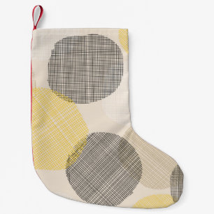 Petite Chaussette De Noël Motif géométrique transparent avec cercles roses