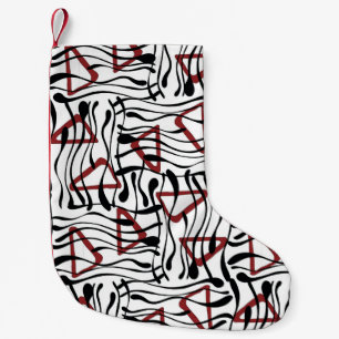 Petite Chaussette De Noël Motif géométrique vintage