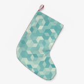 Petite Chaussette De Noël Motif Hexagonal bleu clair transparent (Devant (Accrochage))