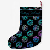 Petite Chaussette De Noël Motif Hologramme D20 | PnP Tabletop Gamer Dice (Dos)