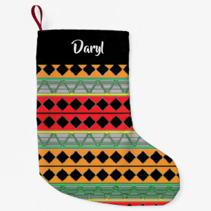 Petite Chaussette De Noël Motif imprimé africain