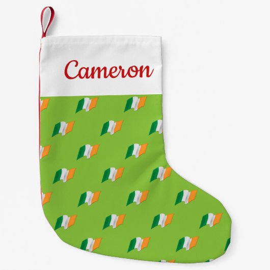 Petite Chaussette De Noël Motif irlandais de drapeau (Devant)
