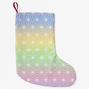 Petite Chaussette De Noël Motif japonais traditionnel Rainbow Hues
