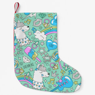 Petite Chaussette De Noël motif lama 2