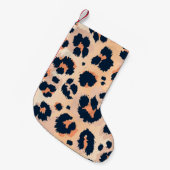 Petite Chaussette De Noël Motif Leopard : Amusant Design sans Seamless (Devant (Accrochage))