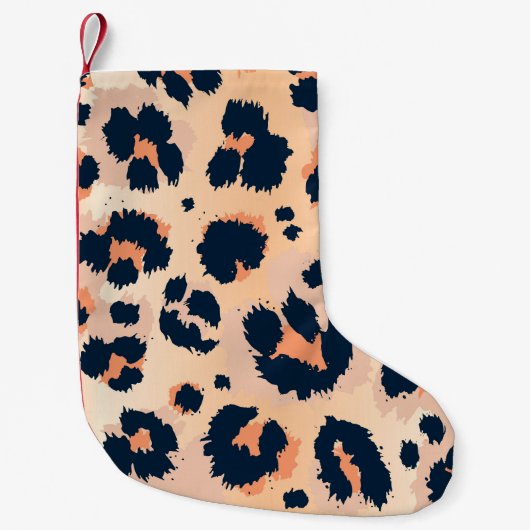 Petite Chaussette De Noël Motif Leopard : Amusant Design sans Seamless (Devant)
