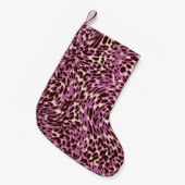 Petite Chaussette De Noël Motif léopard, Empreinte de léopard, Poster de ani (Devant (Accrochage))